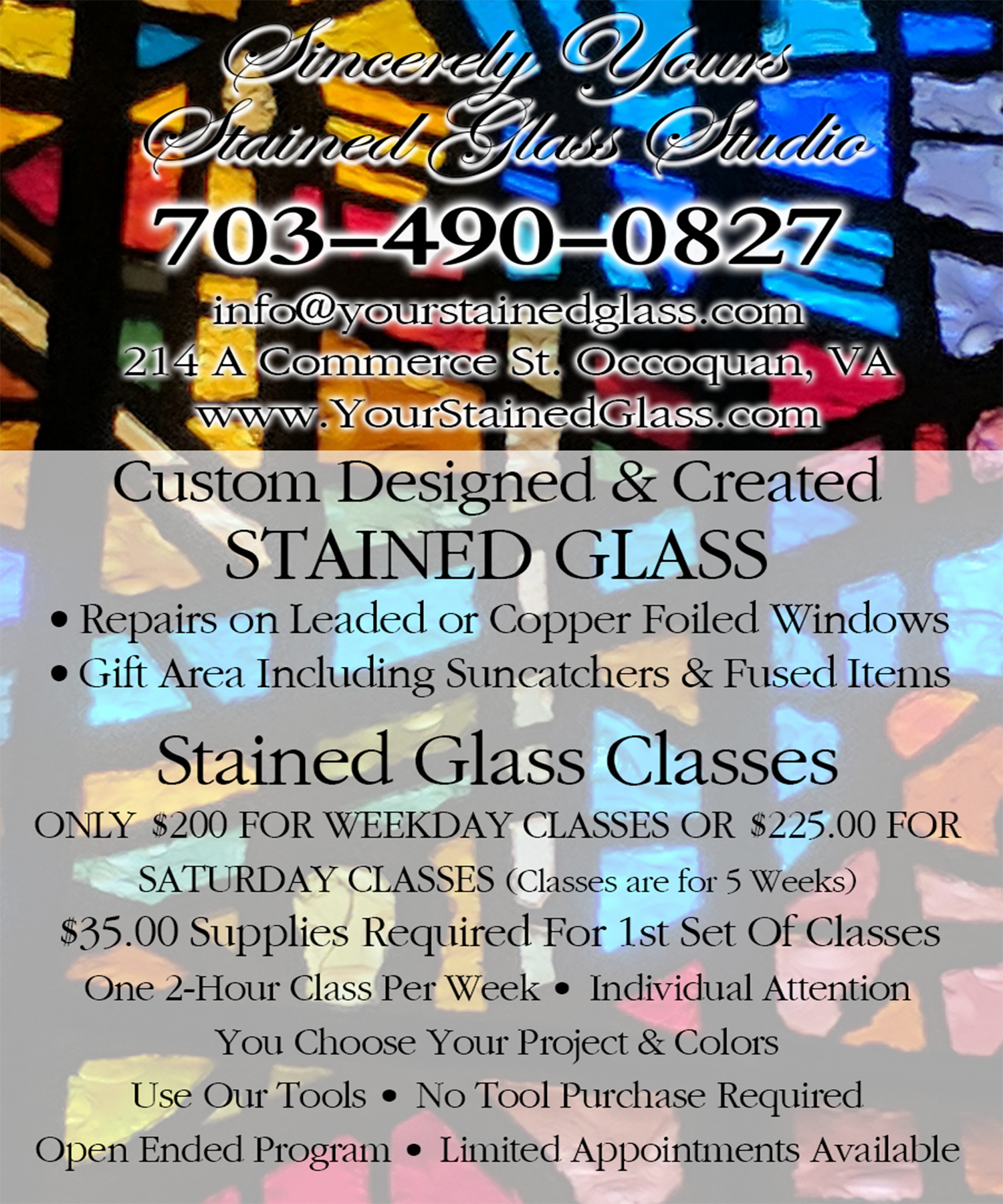 Sincerely Yours Stained Glass Studio
