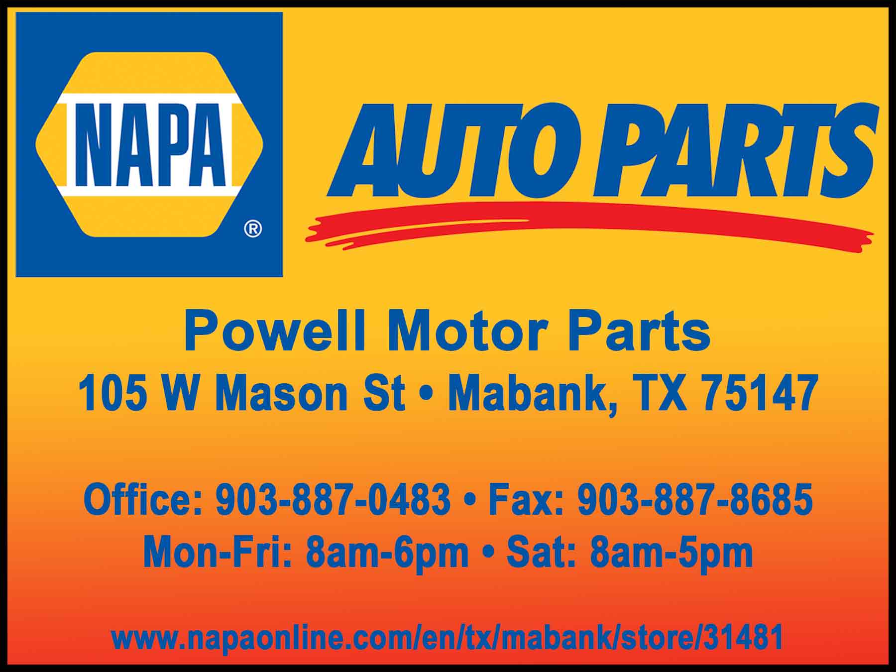 Napa Auto Parts TX