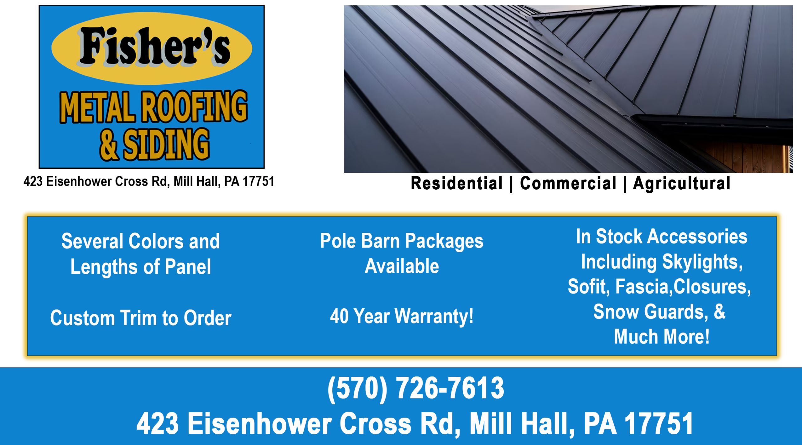 Fisher’s Metal Roofing & Siding