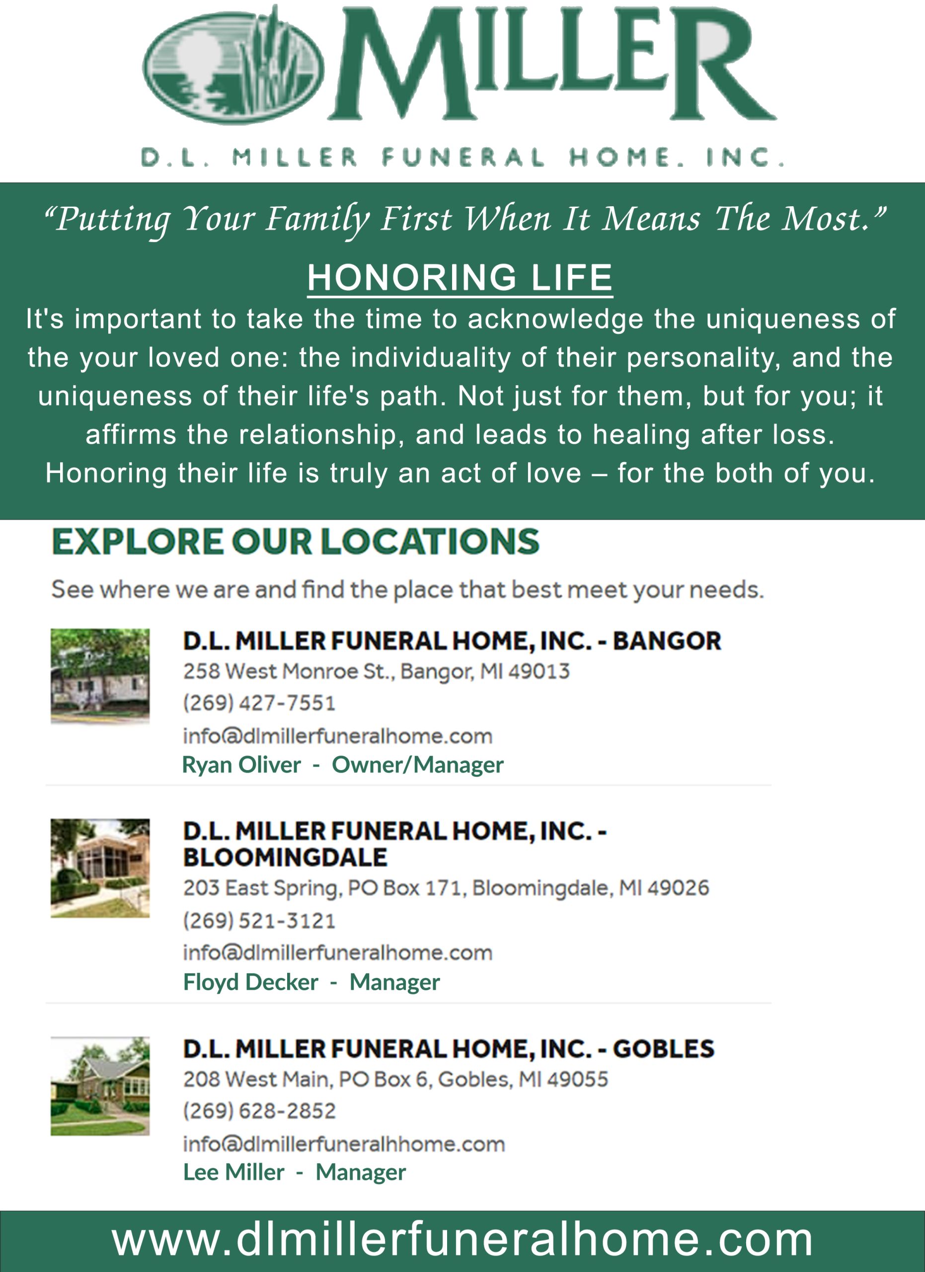 D. L. Miller Funeral Home
