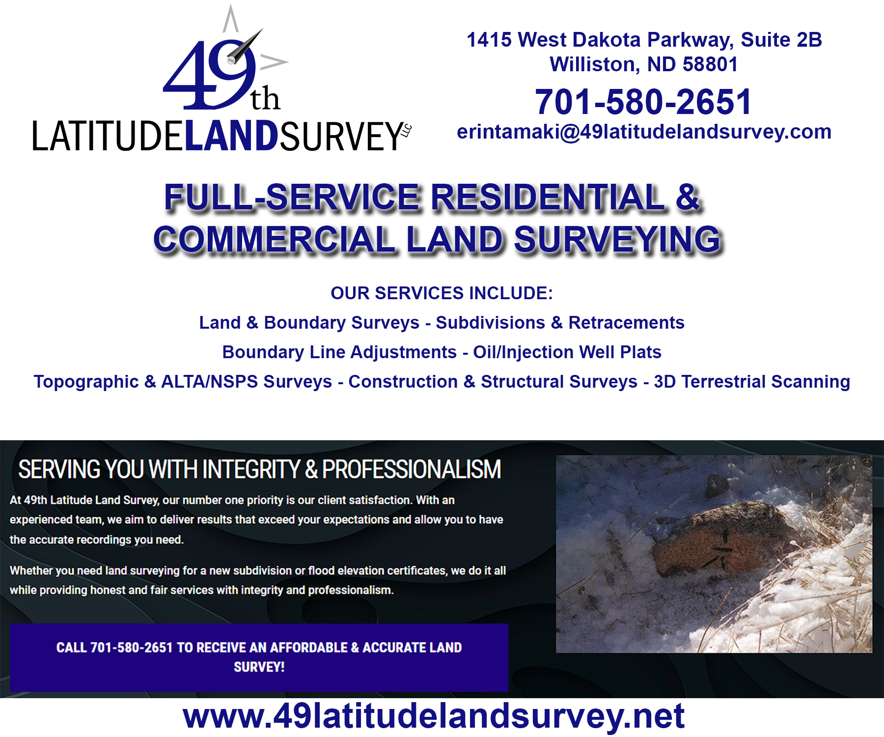 49th Latitude Land Survey