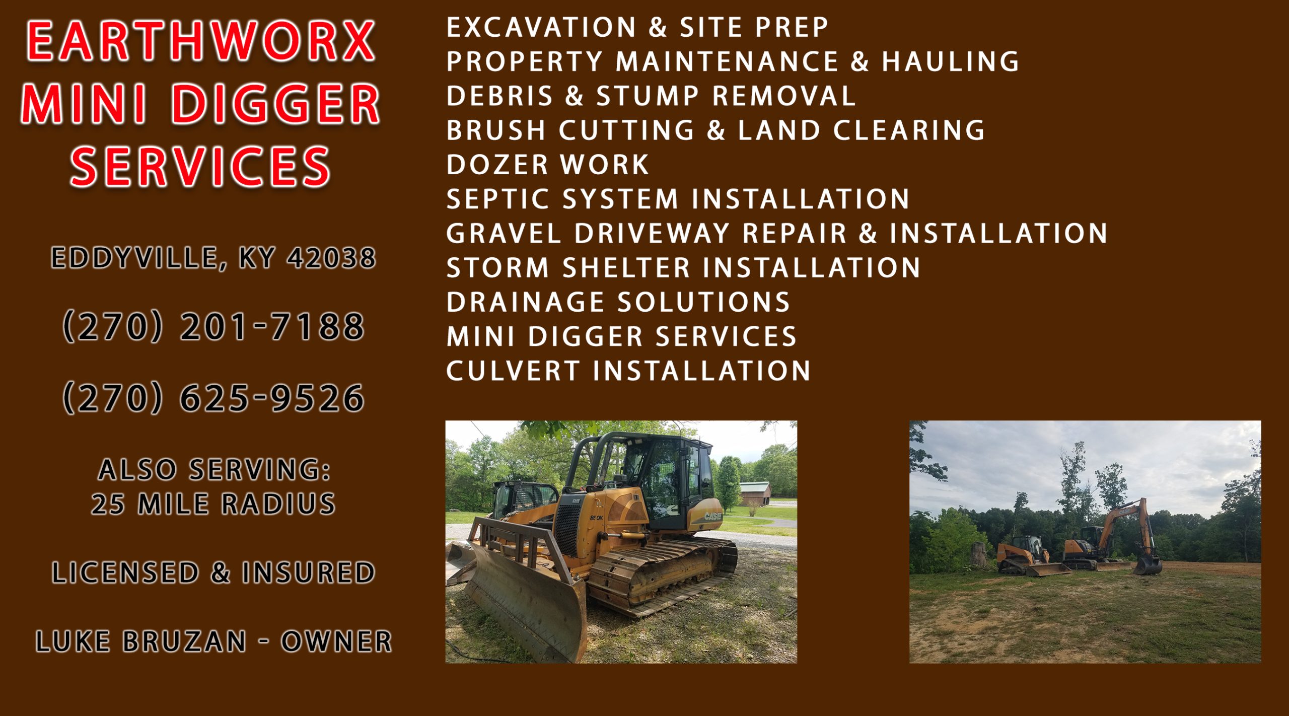 Earthworx Mini Digger Services
