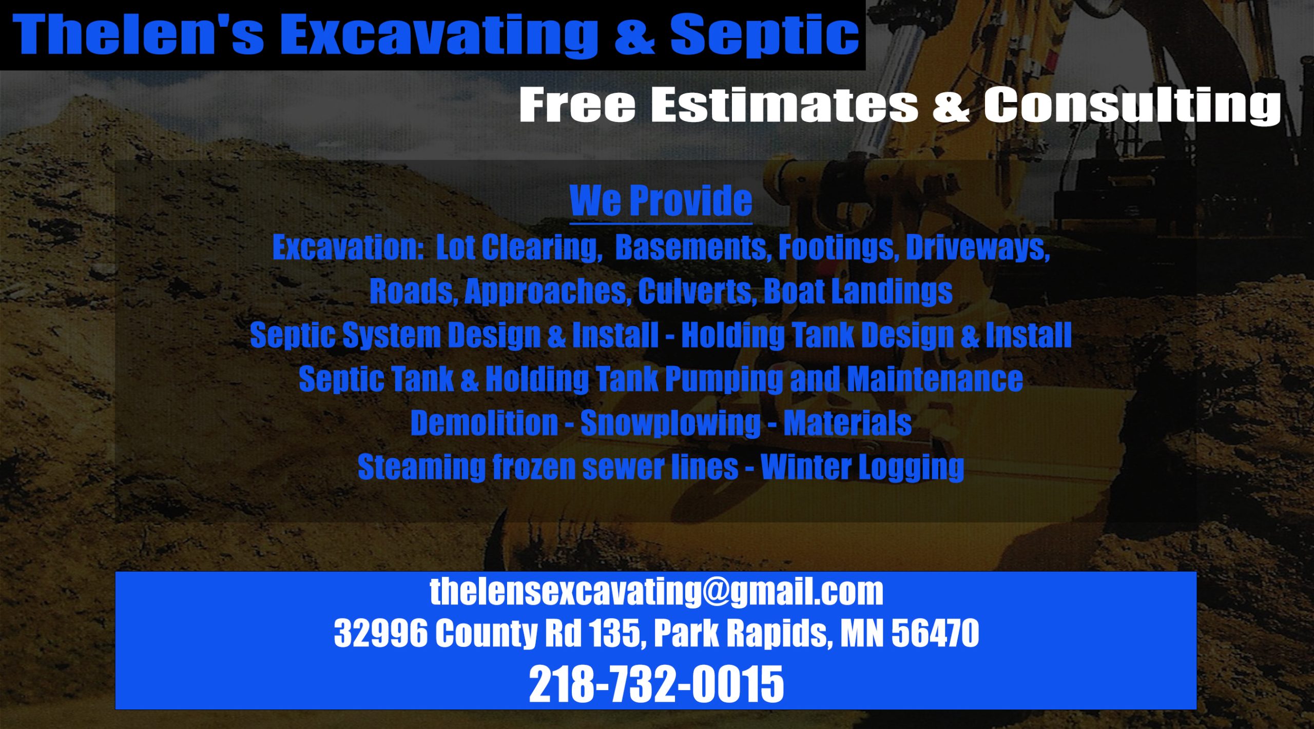 Thelens Excavating and Septic