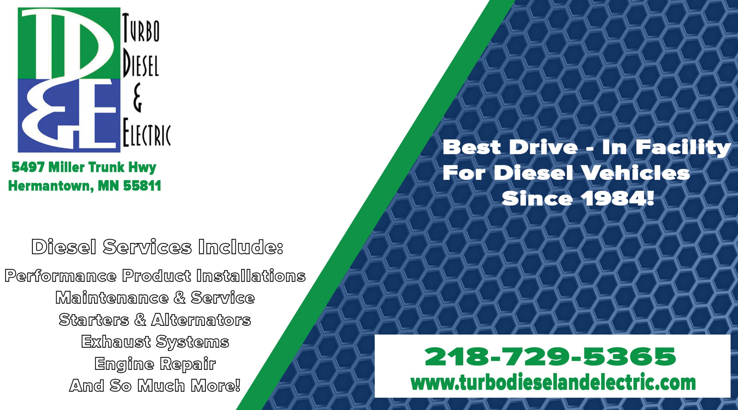 Turbo Diesel & Electric