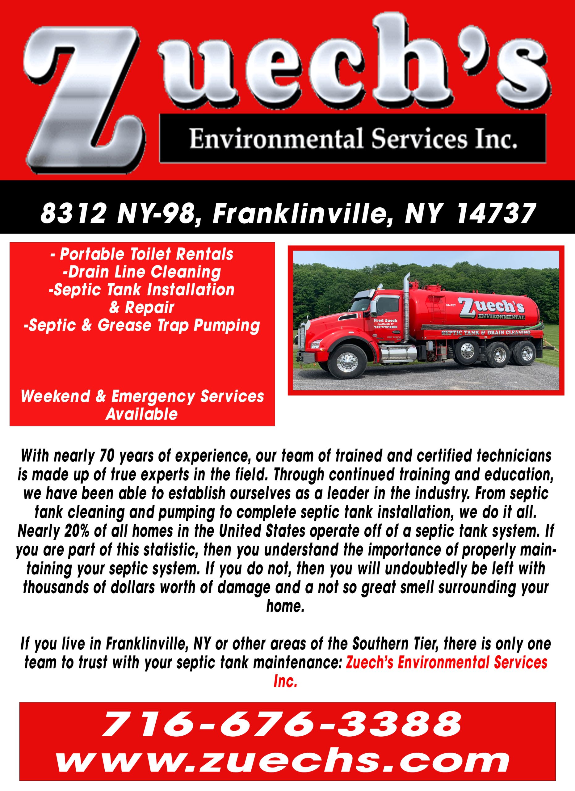 Zuech’s Environmental Services, Inc.