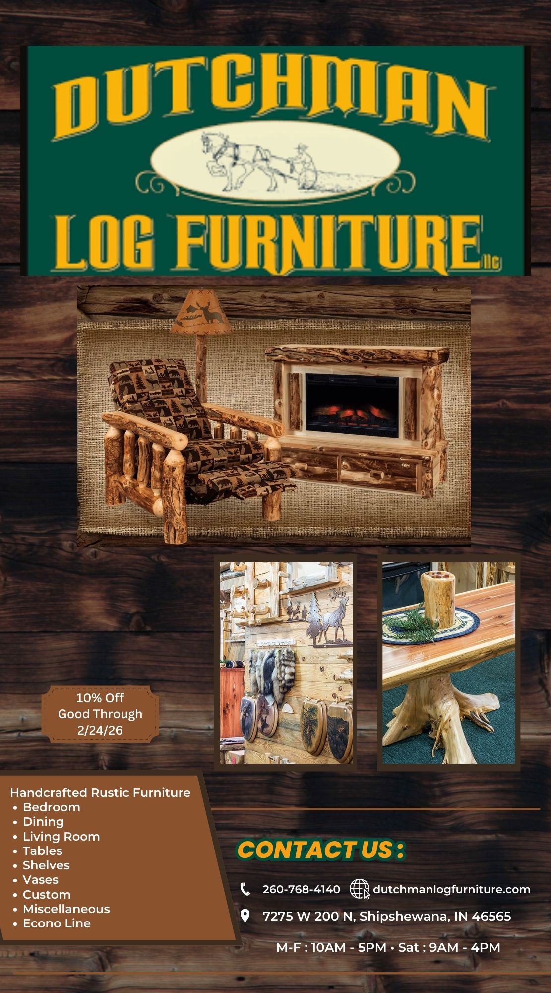 Dutchman Log Furniture