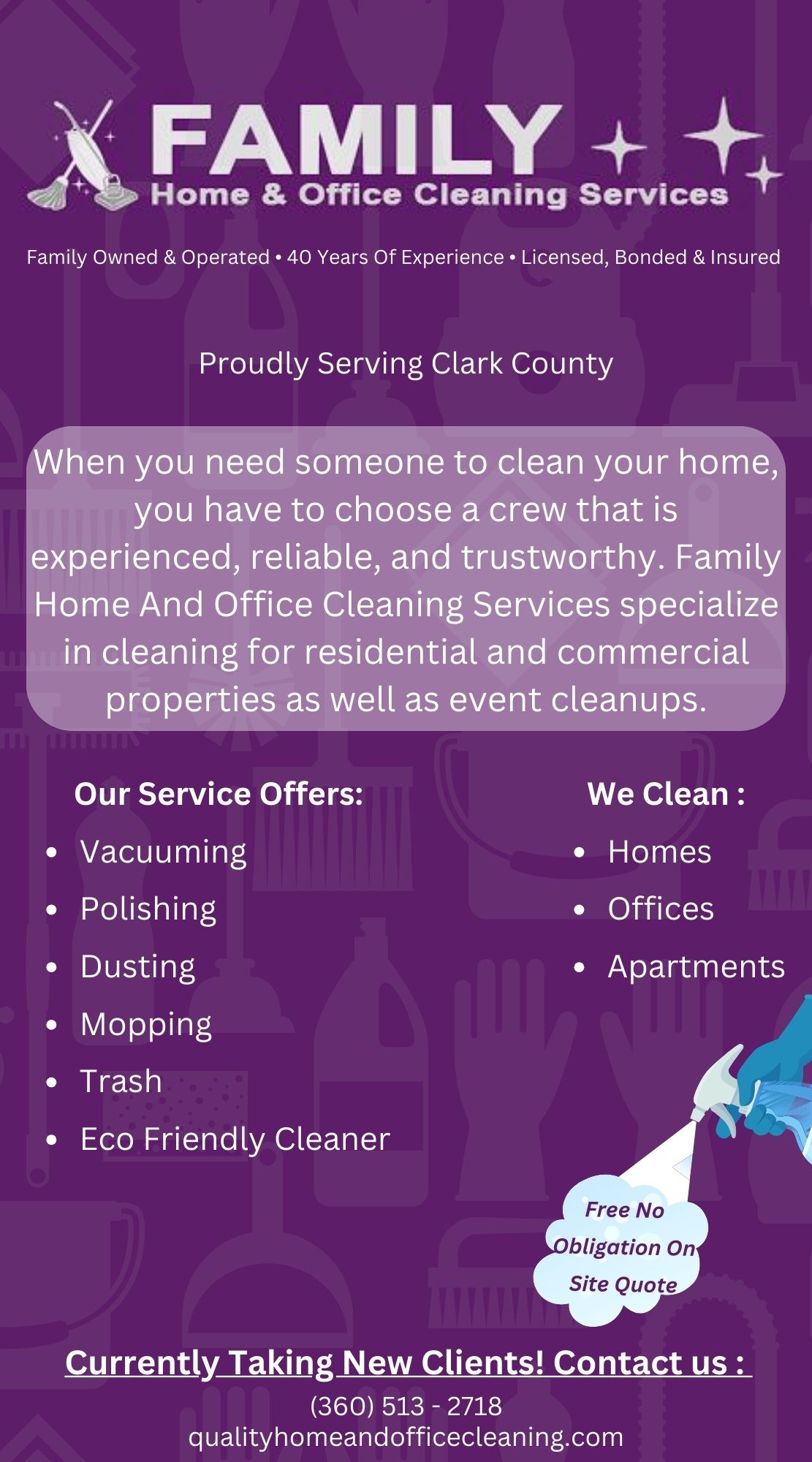 Family Home & Office Cleaning