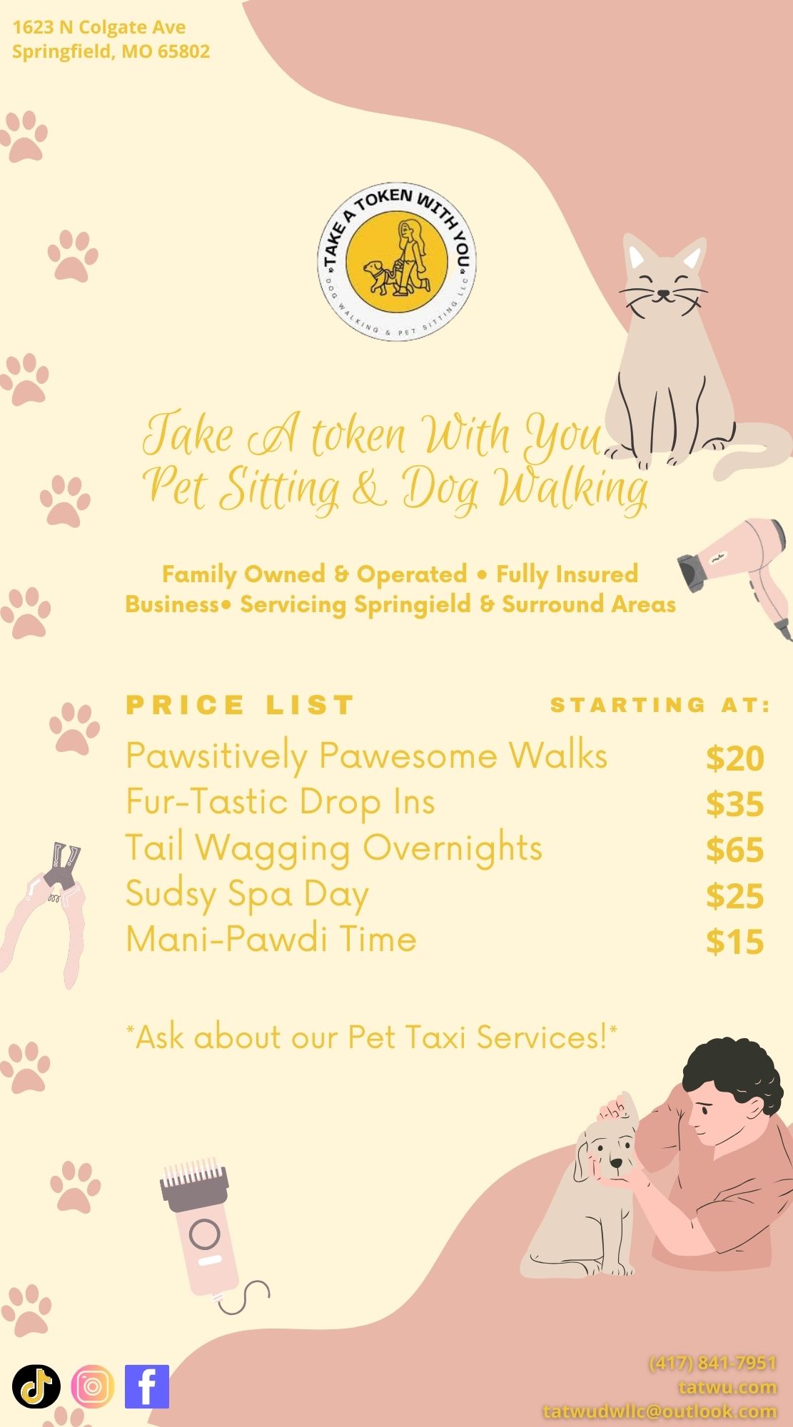 Take A Token With You Pet Sitting