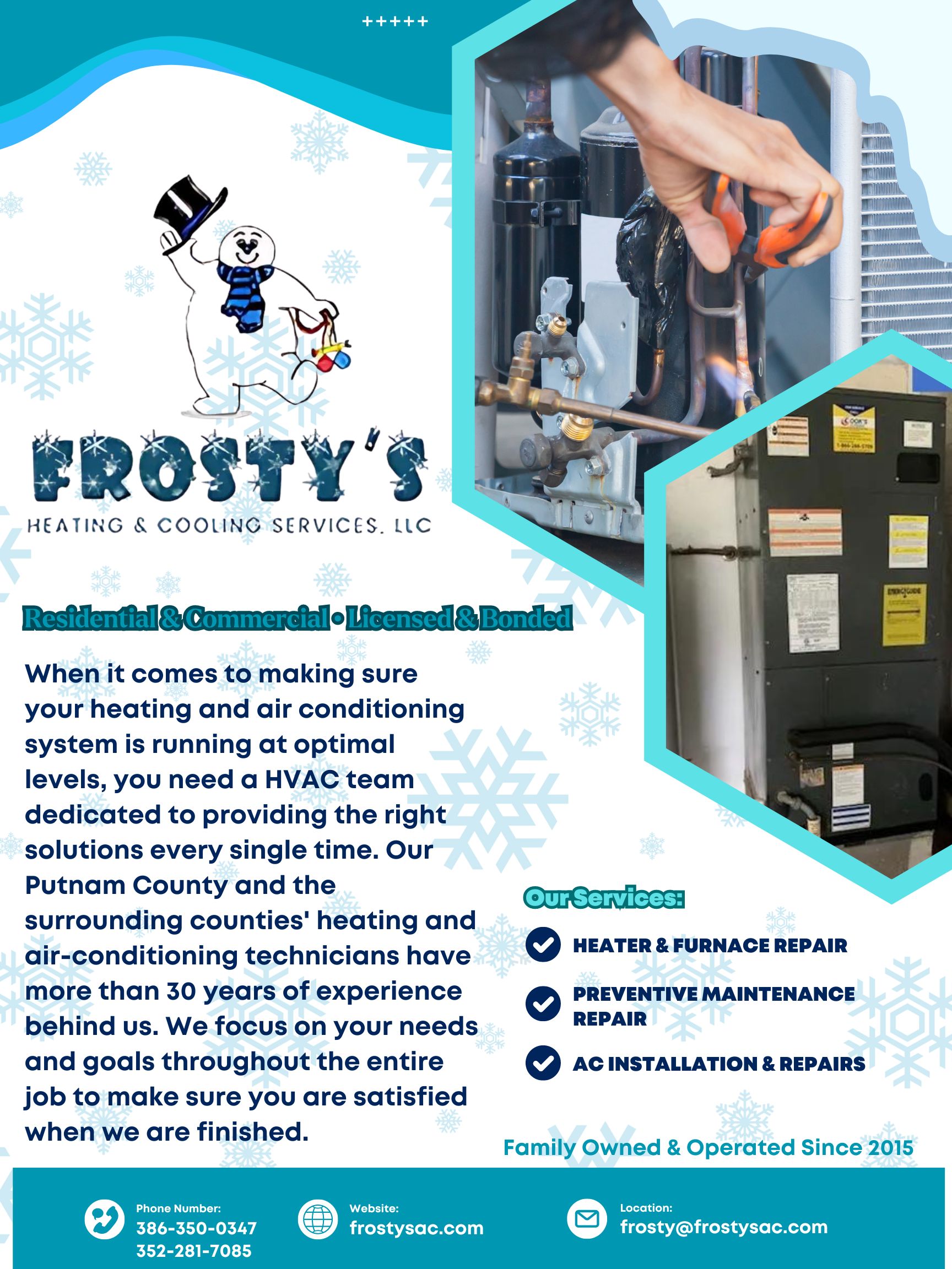 Frosty’s Heating & Cooling Services, LLC