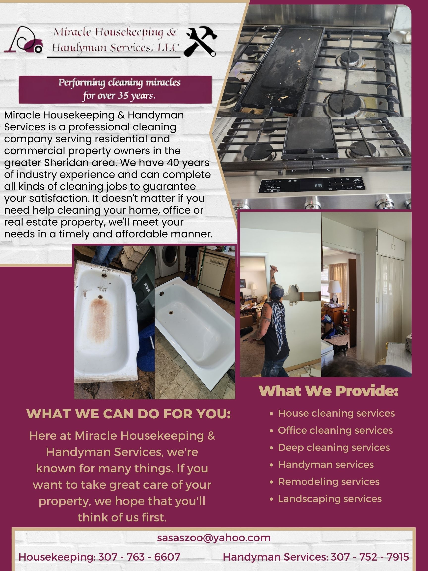 Miracle Housekeeping & Handyman Services