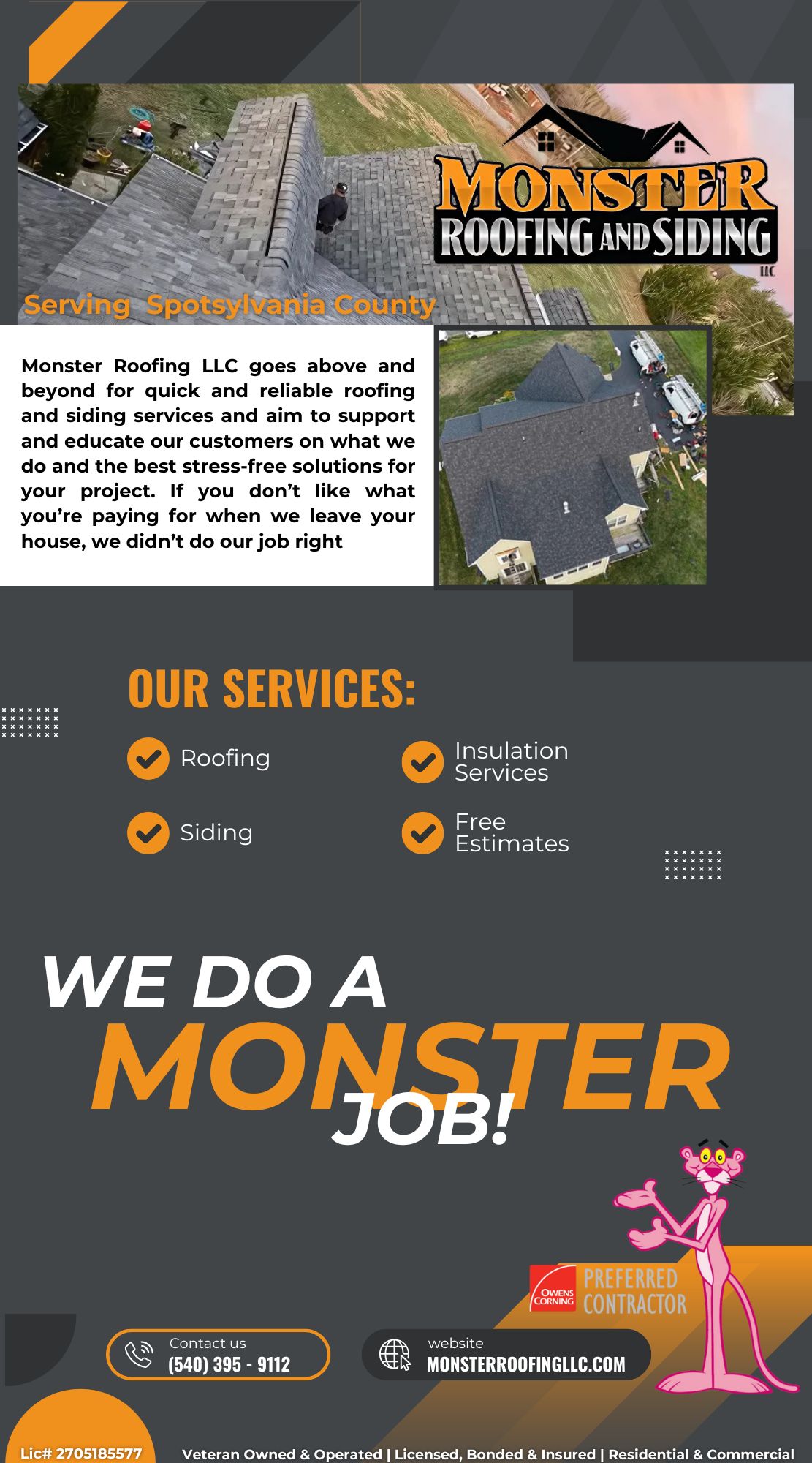 Monster Roofing & Siding