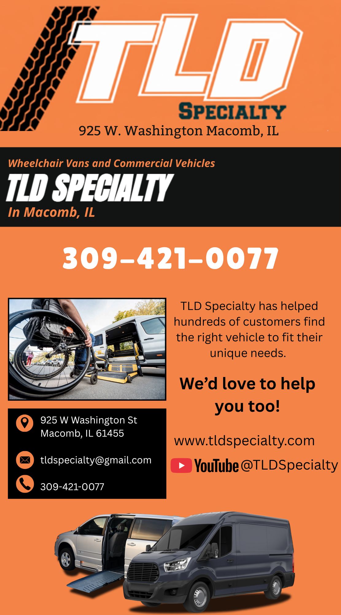 TLD Speciality & Handicap Vans
