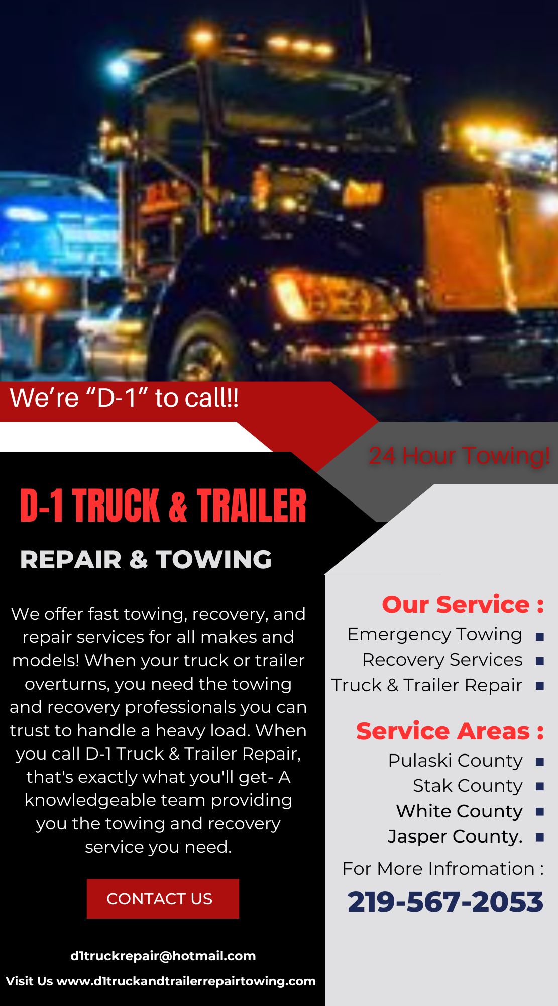 D-1 Truck & Trailer Repair & Towing
