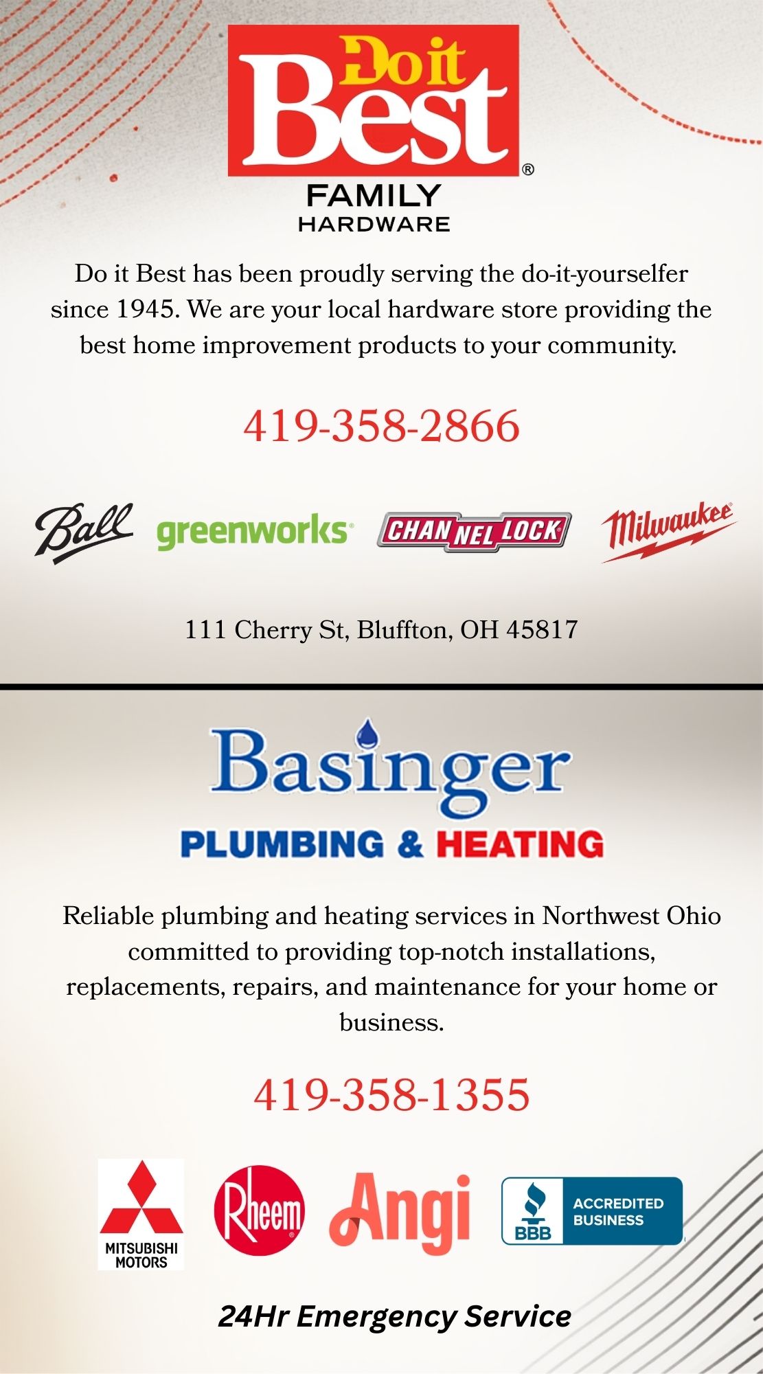 Do It Best Family Hardware | Basinger Plumbing & Heating
