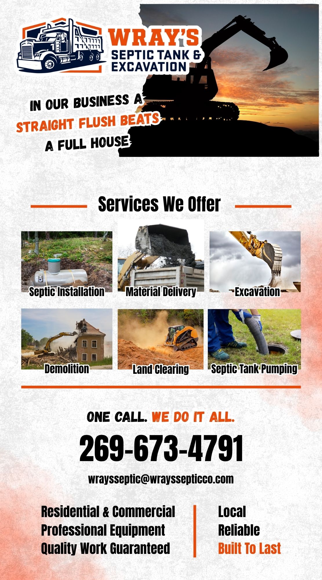 Wray’s Septic Tank & Excavation